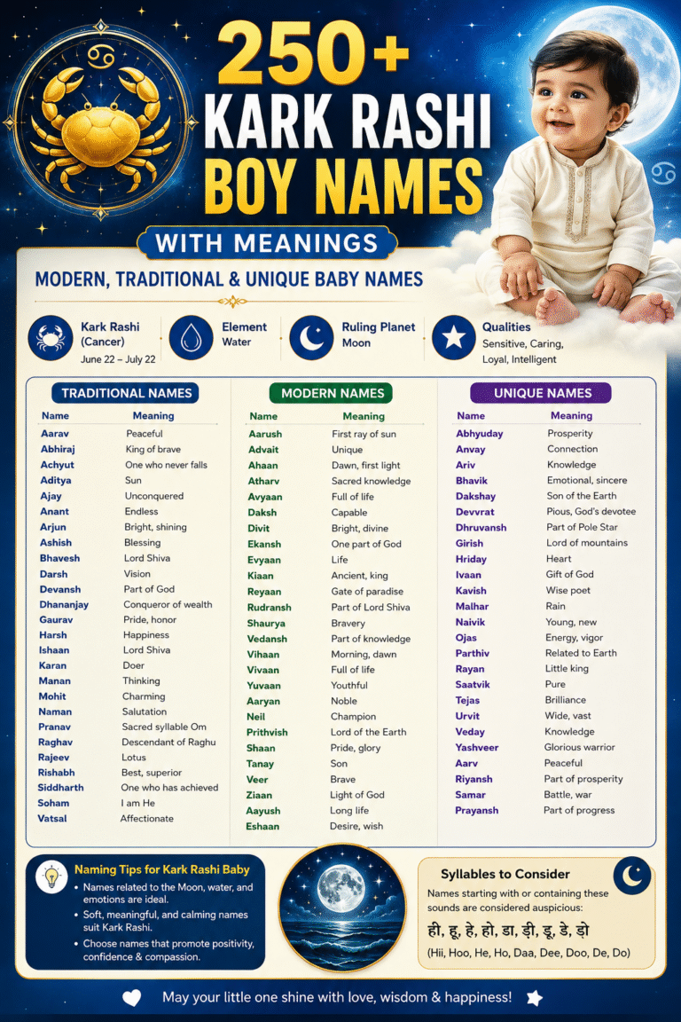 Kark Rashi Boy Names