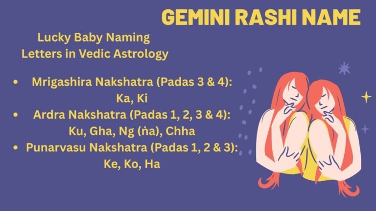 gemini Rashi Name